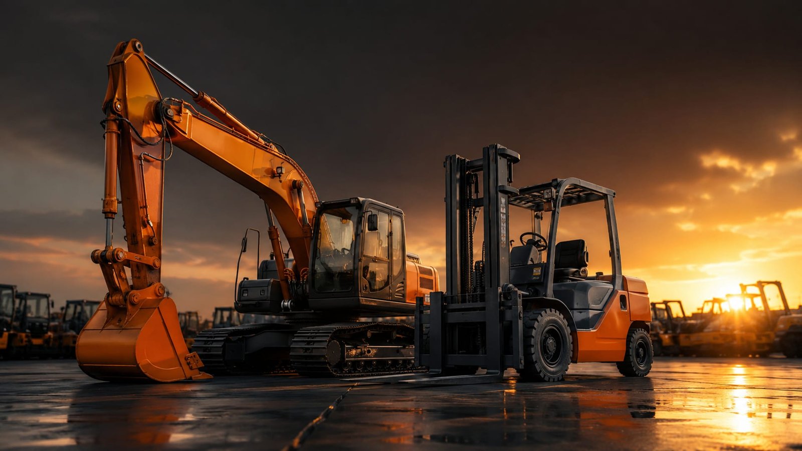 Excavator at a Japanese machinery yard